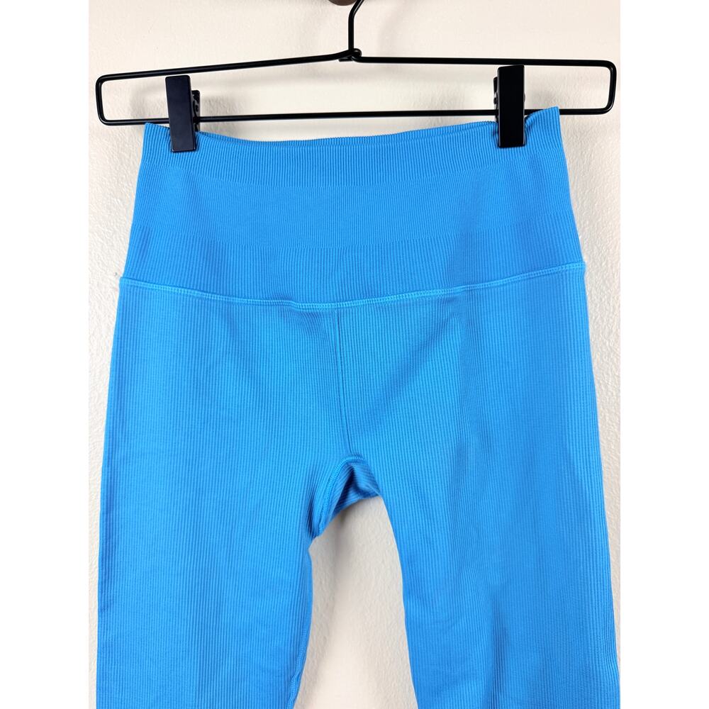 Alo Teal/Blue Yoga Mindful Movement Ribbed Leggings Womens XS Blue High Rise - Picture 3 of 10